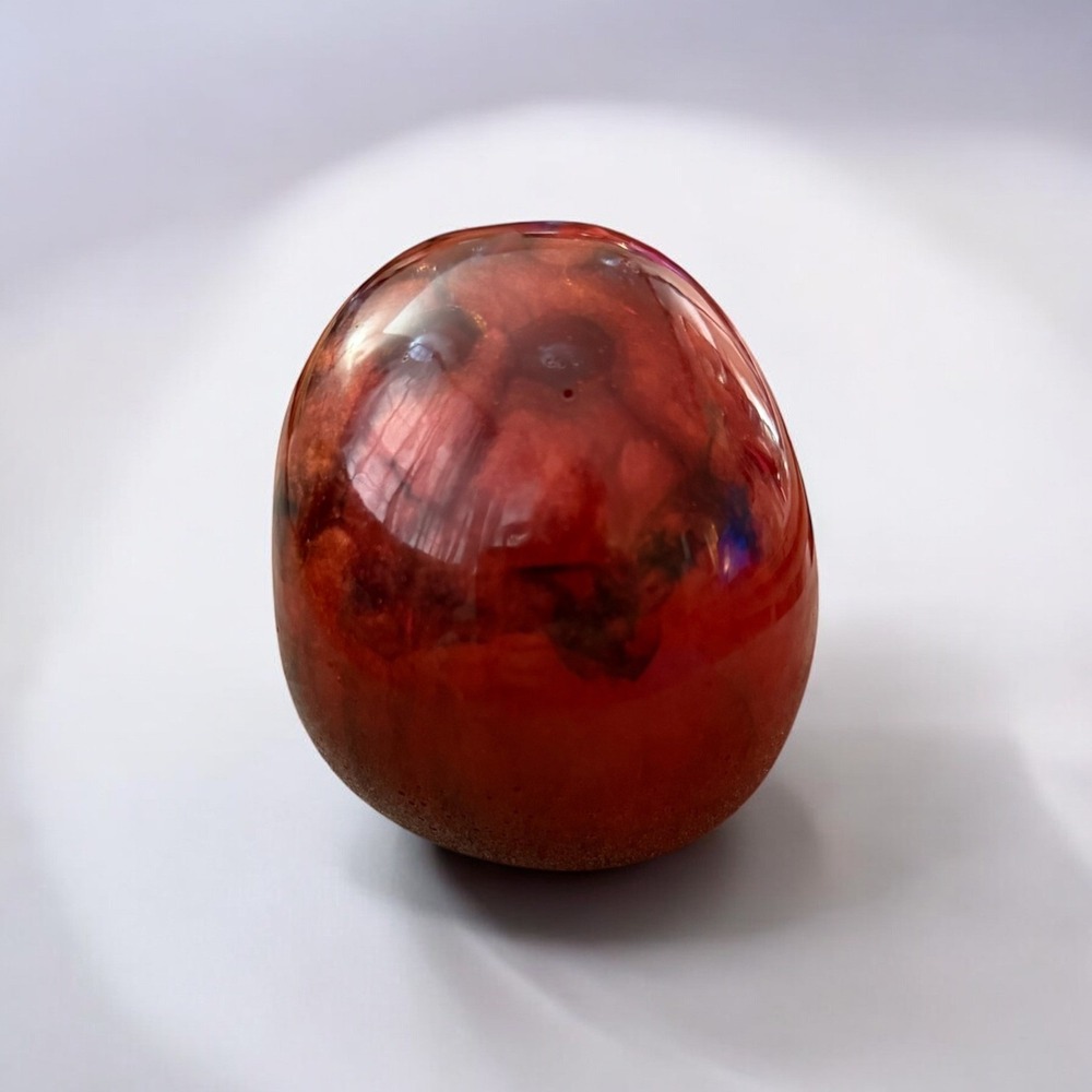 Resin Human Skull-Red and Black, Marbles for Brains - Picture 7 of 11